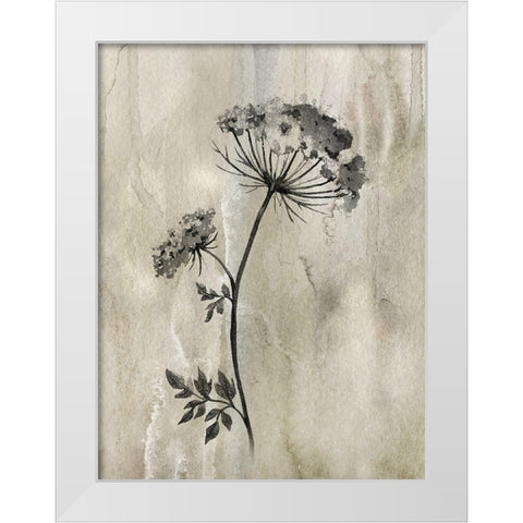 Sumi-e Silhouette I White Modern Wood Framed Art Print by Knutsen, Conrad