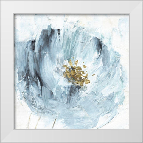 Blue Serenity I White Modern Wood Framed Art Print by Craven, Katrina