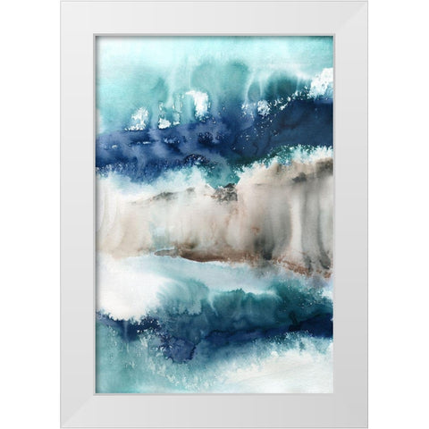 Shifting Sands White Modern Wood Framed Art Print by Robinson, Carol