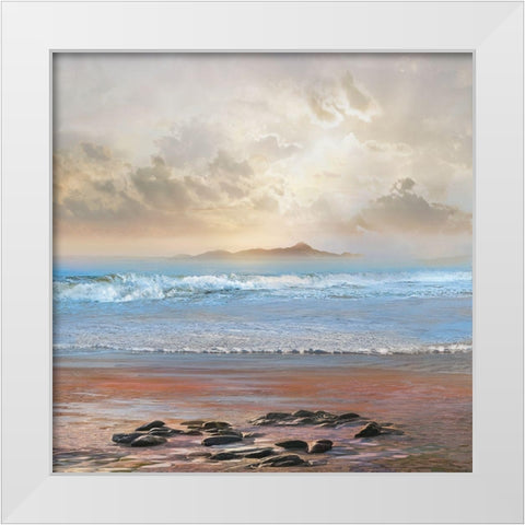 Into View White Modern Wood Framed Art Print by Calascibetta, Mike