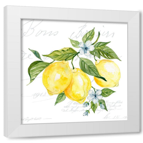 Lemon Squeeze II White Modern Wood Framed Art Print by Robinson, Carol