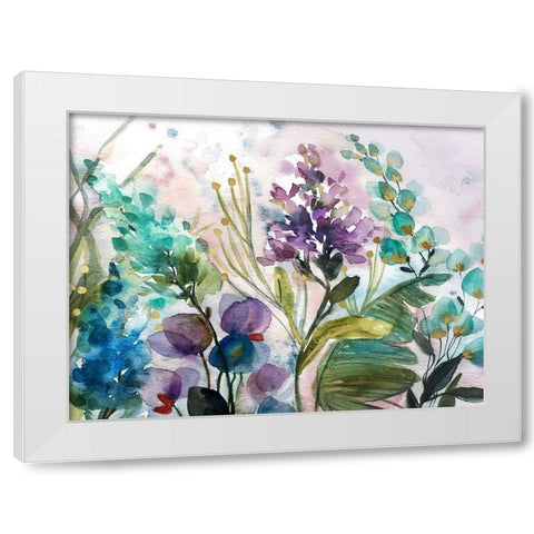 Exotic Plant Life White Modern Wood Framed Art Print by Robinson, Carol