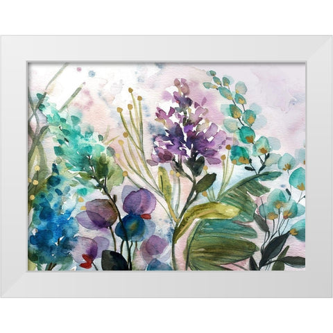 Exotic Plant Life White Modern Wood Framed Art Print by Robinson, Carol