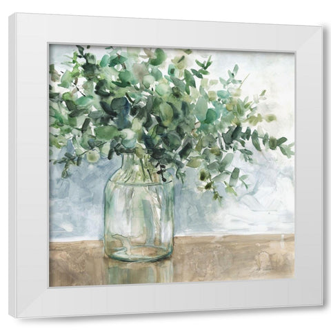 Eucalyptus Bouquet White Modern Wood Framed Art Print by Robinson, Carol