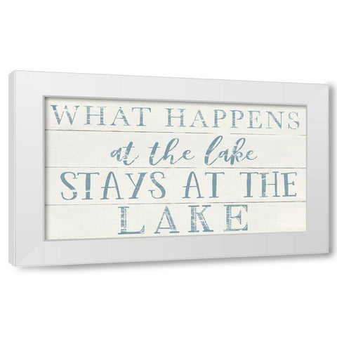 The Lake White Modern Wood Framed Art Print by CAD Designs