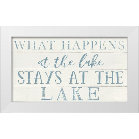 The Lake White Modern Wood Framed Art Print by CAD Designs