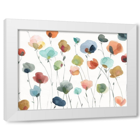 Lollipop Field White Modern Wood Framed Art Print by Robinson, Carol