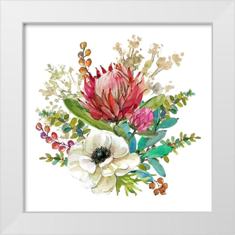 Scrumptious Succulents I White Modern Wood Framed Art Print by Robinson, Carol