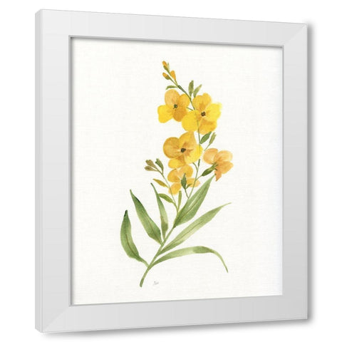 Ochre Botanical II White Modern Wood Framed Art Print by Nan