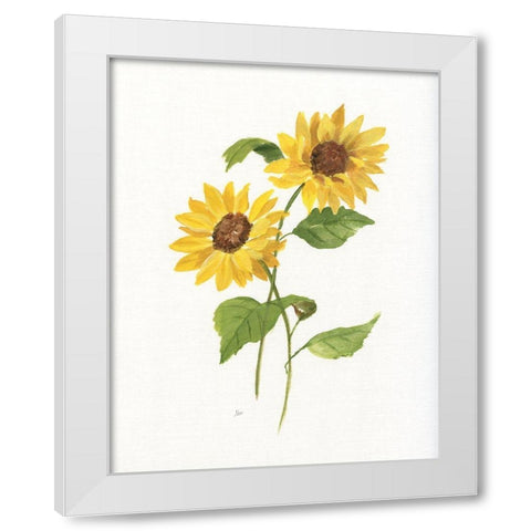 Ochre Botanical III White Modern Wood Framed Art Print by Nan