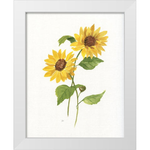 Ochre Botanical III White Modern Wood Framed Art Print by Nan