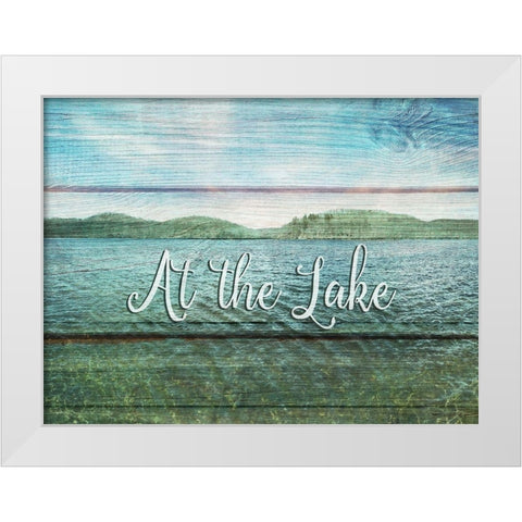 At the Lake White Modern Wood Framed Art Print by Jill, Susan
