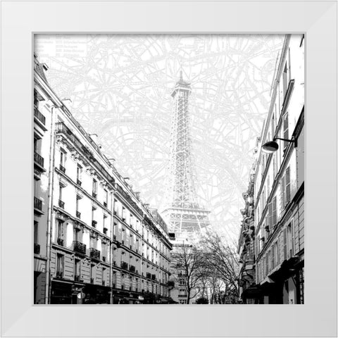 Joie de Paris White Modern Wood Framed Art Print by Jill, Susan