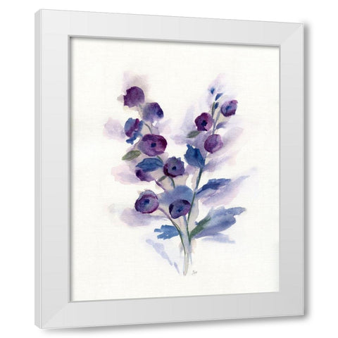 Pretty in Purple I White Modern Wood Framed Art Print by Nan