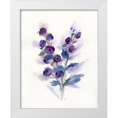 Pretty in Purple I White Modern Wood Framed Art Print by Nan