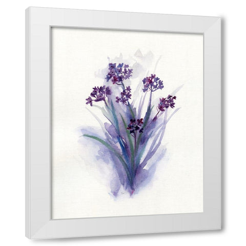 Pretty in Purple II White Modern Wood Framed Art Print by Nan
