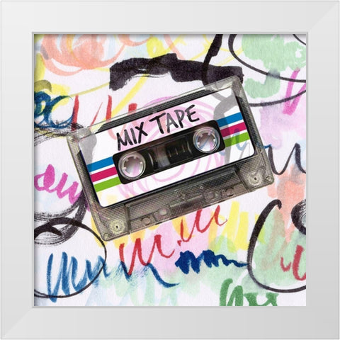 Mixtape I White Modern Wood Framed Art Print by Craven, Katrina