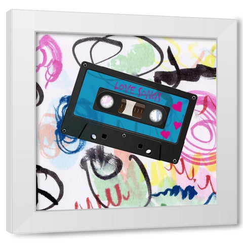 Mixtape II White Modern Wood Framed Art Print by Craven, Katrina