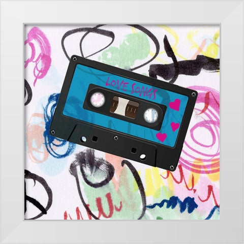 Mixtape II White Modern Wood Framed Art Print by Craven, Katrina