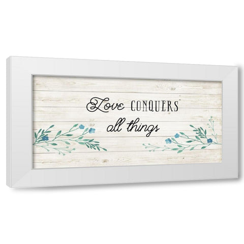 Floral Love White Modern Wood Framed Art Print by Murray, Amanda