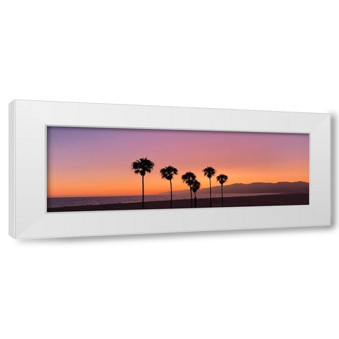 Sunset on Santa Monica White Modern Wood Framed Art Print by Carpentieri, Natalie