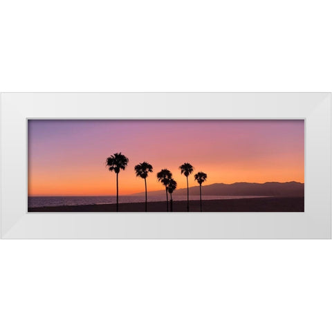 Sunset on Santa Monica White Modern Wood Framed Art Print by Carpentieri, Natalie