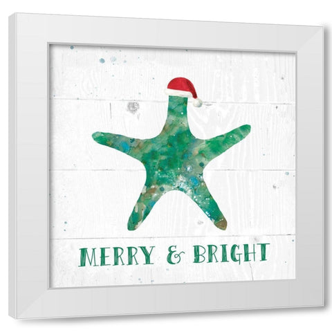 Merry and Bright White Modern Wood Framed Art Print by Robinson, Carol