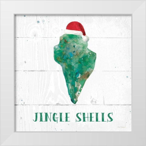Jingle Shells White Modern Wood Framed Art Print by Robinson, Carol