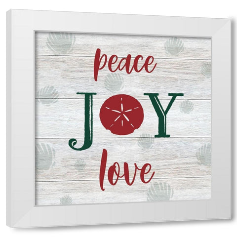 Shell Joy White Modern Wood Framed Art Print by CAD Designs