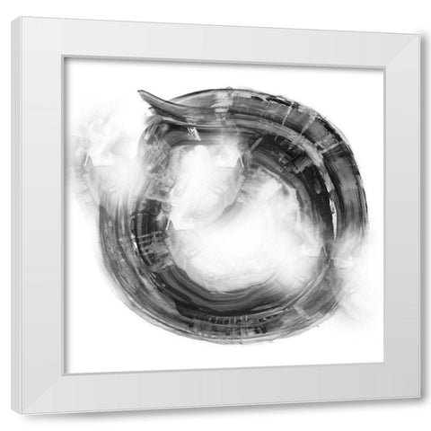 Ring White Modern Wood Framed Art Print by Nan