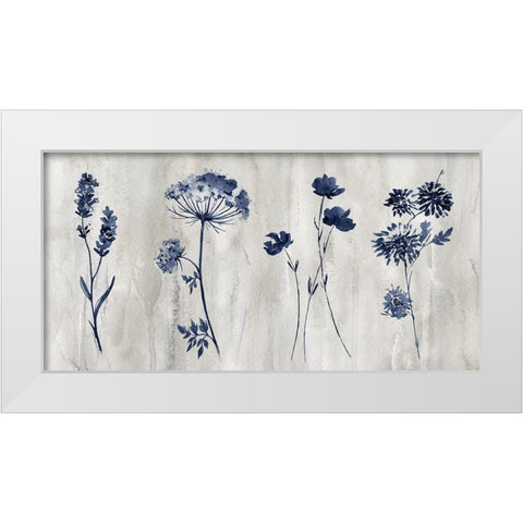 Indigo Row White Modern Wood Framed Art Print by Knutsen, Conrad