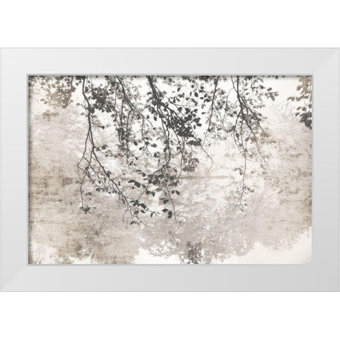 Taupe Soft Reflection White Modern Wood Framed Art Print by Weisz, Irene