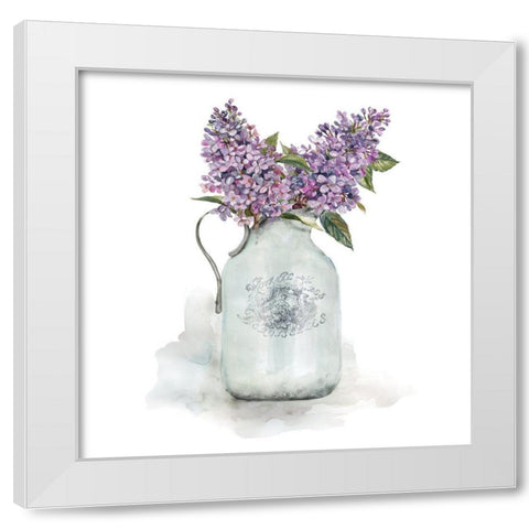 French Lilacs White Modern Wood Framed Art Print by Robinson, Carol