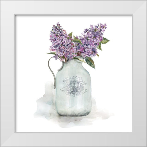 French Lilacs White Modern Wood Framed Art Print by Robinson, Carol