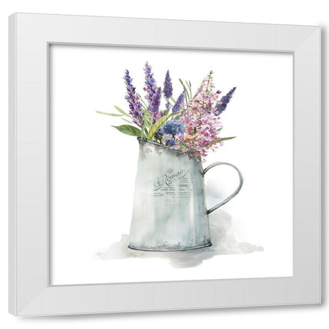 French Lavender White Modern Wood Framed Art Print by Robinson, Carol