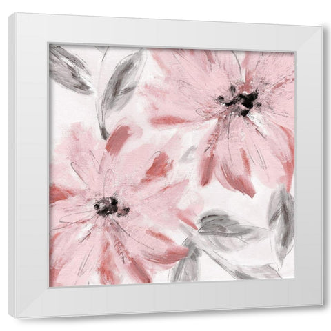 Blushing Joy II White Modern Wood Framed Art Print by Robinson, Carol