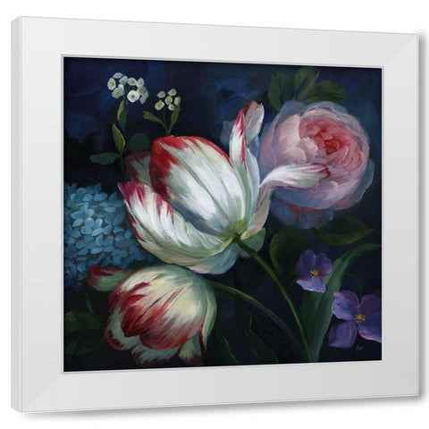 Masterpiece Tulips White Modern Wood Framed Art Print by Nan