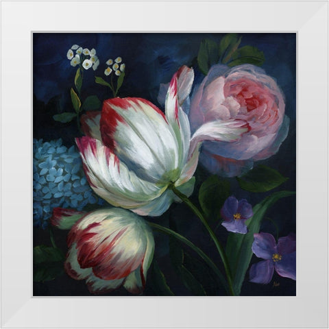 Masterpiece Tulips White Modern Wood Framed Art Print by Nan