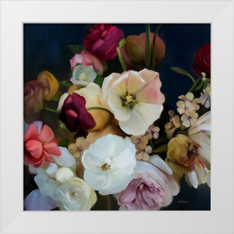 Royal Bouquet White Modern Wood Framed Art Print by Robinson, Carol