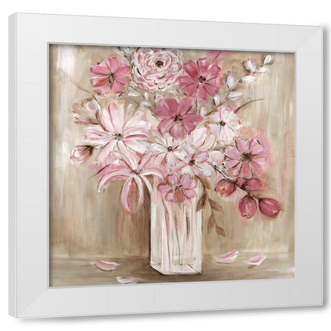 Summer Blush White Modern Wood Framed Art Print by Dunlap, Marilyn