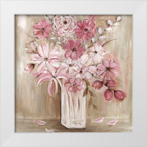Summer Blush White Modern Wood Framed Art Print by Dunlap, Marilyn