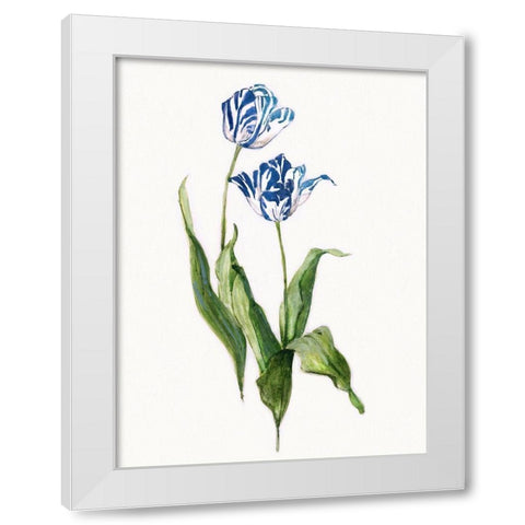 Blue Lively Botanical II White Modern Wood Framed Art Print by Swatland, Sally