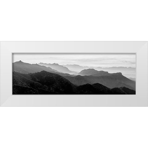 Jinshanling Mountains White Modern Wood Framed Art Print by Delimont, Danita