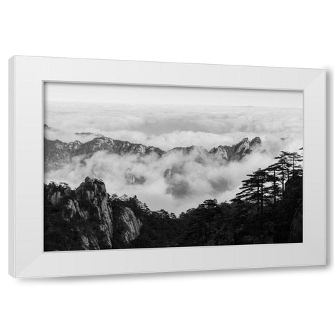 Yellow Mountain White Modern Wood Framed Art Print by Delimont, Danita