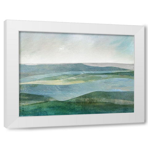 River Valley White Modern Wood Framed Art Print by Nan