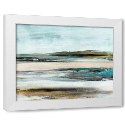 Shifting Horizons White Modern Wood Framed Art Print by Shapiro, Judith