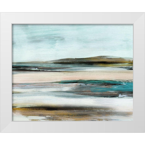 Shifting Horizons White Modern Wood Framed Art Print by Shapiro, Judith