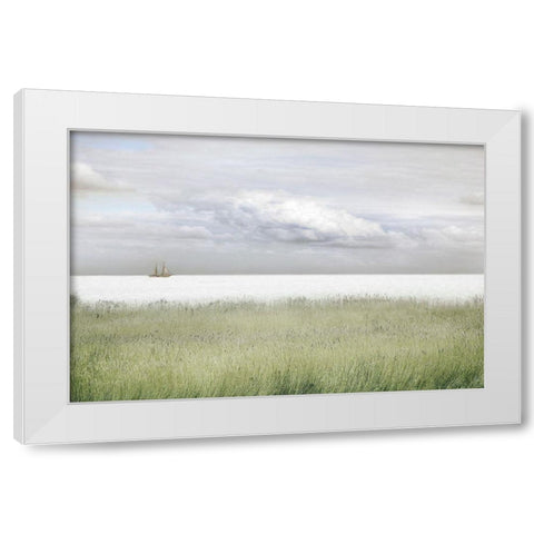 Wind in Favor White Modern Wood Framed Art Print by Van de Goor, Lars
