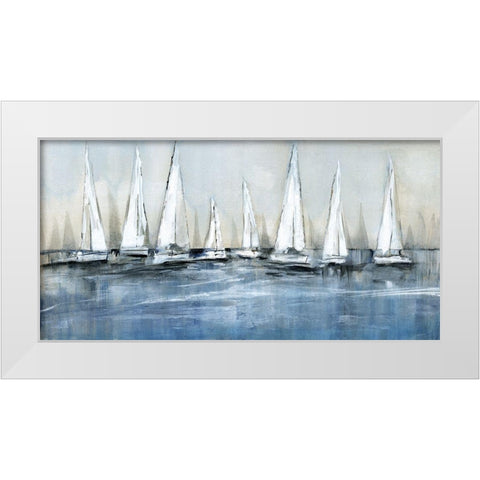 Waiting for the Sun White Modern Wood Framed Art Print by Jill, Susan