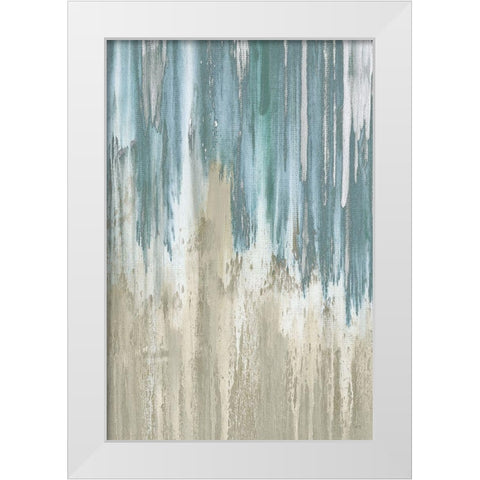 Like a Waterfall I White Modern Wood Framed Art Print by Jill, Susan
